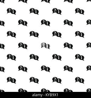 Question and exclamation speech bubbles pattern Stock Vector