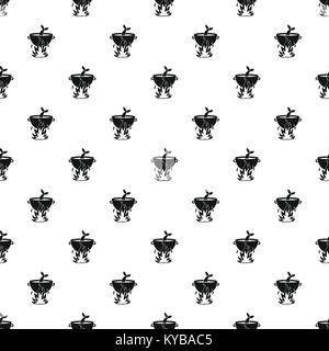 Fish soup on a fire pattern vector Stock Vector