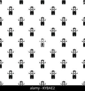 T-shirt and pants with suspenders pattern vector Stock Vector