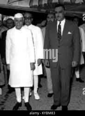 Nasser receiving Prime Minister Jawaharlal Nehru of India, January 1955 ...