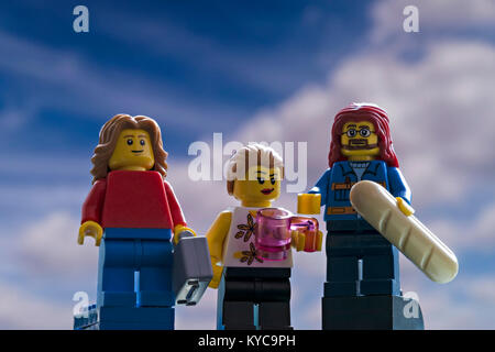 Lego people minifigure family Stock Photo