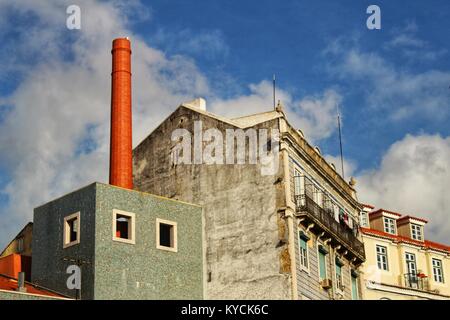 Old abandoned factory in Lisbon, Portugal Stock Photo