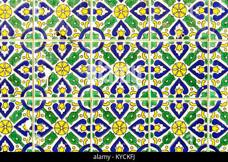 Gorgeous seamless patchwork pattern from colorful Tunisian tiles. Stock Photo