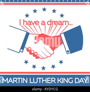 banner on the holiday - Martin Luther King Day. Icon MLK day in the linear style Stock Vector