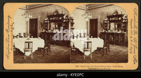 The President's private dining room (White House), Washington, D.C., U.S.A, from Robert N. Dennis collection of stereoscopic views Stock Photo