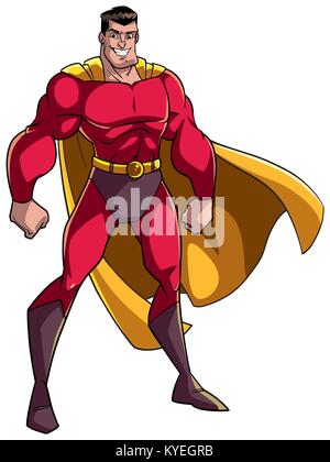 Superhero Standing Tall Stock Vector