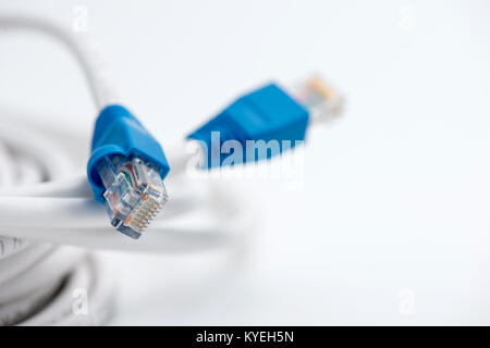network cable on white background Stock Photo