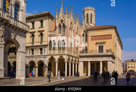 medieval town hall building in Padua, in the Veneto region of Italy Stock Photo