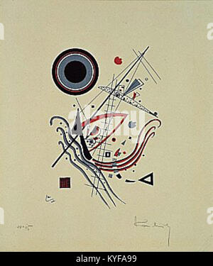 Vassily Kandinsky, 1922 - Blue, color lithograph on wove paper Stock Photo