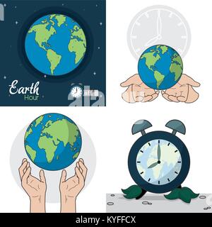 Earth Hour design Stock Vector