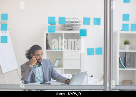 Concentrating on network Stock Photo