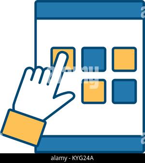 Tablet apps symbol Stock Vector