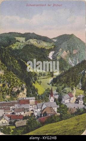 Postcard of Črna na Koroškem 1916 Stock Photo