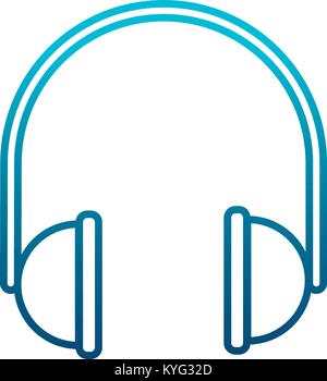 Music headphones device Stock Vector