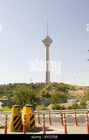 Picture of Tower Milad in the Iranian capital Tehran, and it is one of the main landmarks in Tehran. Stock Photo