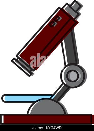 Microscope scientific tool Stock Vector