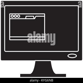 Computer screen on Stock Vector