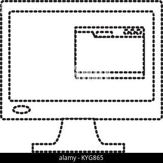 Computer screen on Stock Vector