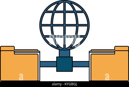 Cloud and servers technologies Stock Vector