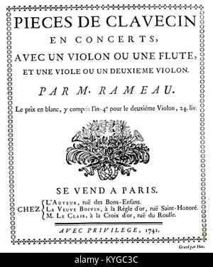 Rameau Pièces de clavecin en concerts Stock Photo