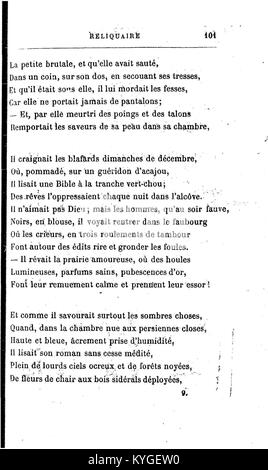 This is a page from Arthur Rimbaud's poetry collection 'Poésies ...