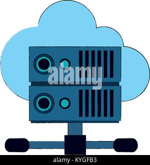 Cloud and servers technologies Stock Vector
