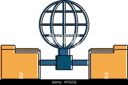 Cloud and servers technologies Stock Vector