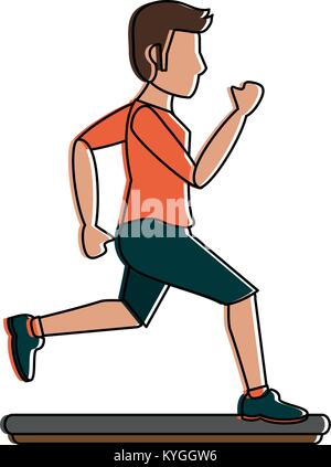 Man running cartoon Stock Vector