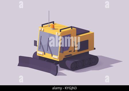 Vector low poly snowcat Stock Vector