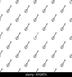 Saz turkish music instrument pattern vector Stock Vector