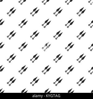 Ninja weapon kunai pattern vector Stock Vector