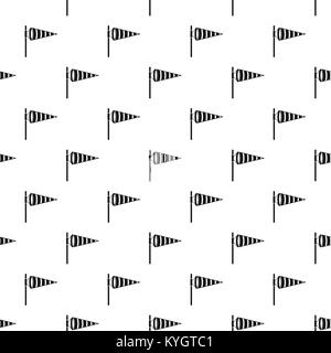 Meteorology windsock inflated by wind pattern Stock Vector