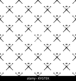 Crossed baseball bats and ball pattern vector Stock Vector