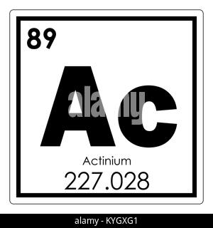 Actinium chemical element periodic table science symbol Stock Photo