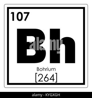 Bohrium chemical element periodic table science symbol Stock Photo