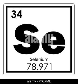 Selenium chemical element periodic table science symbol Stock Photo