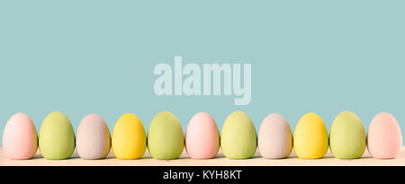 Eggs for Easter in row Stock Photo