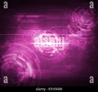 abstract purple technological background Stock Photo