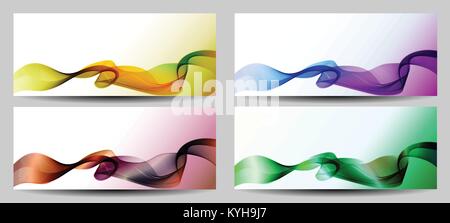 A set of colorful vector web banners templates. Abstract backgrounds Stock Vector