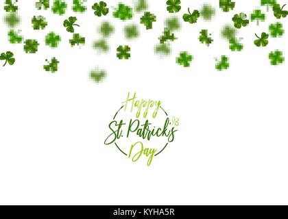 Green clover St Patrick Day Stock Vector