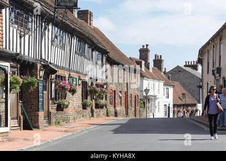 Period buildings, High Street, Alfriston, East Sussex, England, United Kingdom Stock Photo