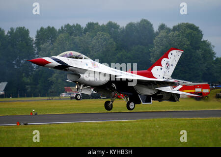 Thunderbirds Aerobatic Display Team, RIAT 2017, Fairford, Gloucestershire, England, Stock Photo