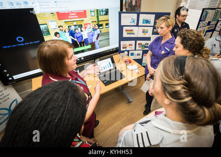 The Princess Alexandra Hospital, Harlow, Nursing & Midwifery Celebration Day - training and information, UK. Emergency department information Stock Photo