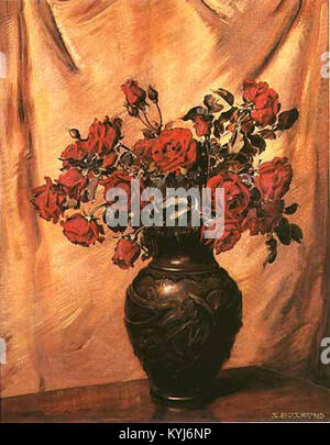 Still life with bouquet of garden roses Stock Photo - Alamy