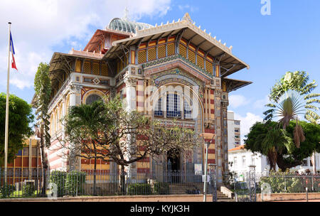 The Schoelcher library., Fort de France city, Martinique island, French West Indies. Stock Photo