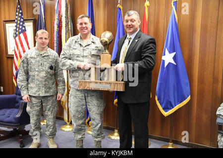 US military awards and promotion ceremony. Stock Photo