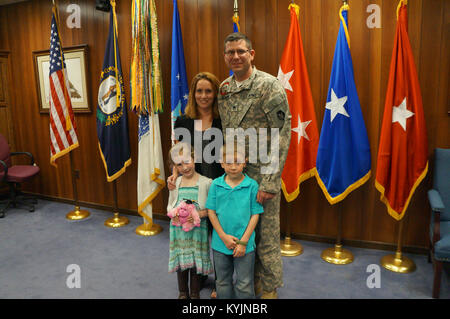 US military awards and promotion ceremony. Stock Photo