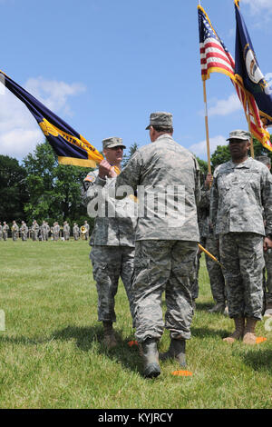 Lt. Col. Bryan Howay took charge of the 75th Troop Command during a ...