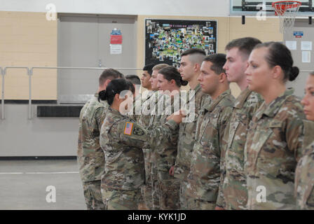 US military national guard awards and promotion ceremony. Stock Photo