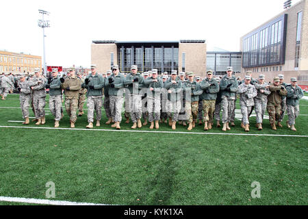 Soldiers with the 198th Military Police Battalion practice crowd control drills in preparation for their support of the Presidential Inauguration in Washington, D.C., Jan. 19, 2017. (U.S. Army National Guard photo by Staff Sgt. Scott Raymond) Stock Photo